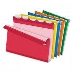 Pendaflex Ready-Tab Hanging File Folders, 2" Capacity, 1/5 Tab, Letter, Assorted, 20/Box PFX42700