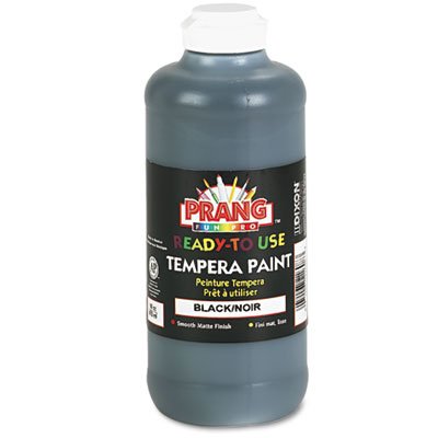 Prang Ready-to-Use Tempera Paint, Black, 16 oz DIX21608