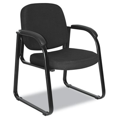 ALERL43CFA10B Reception Lounge Series Sled Base Guest Chair, Black Fabric ALERL43C11