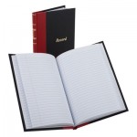 Boorum & Pease Record/Account Book, Black/Red Cover, 144 Pages, 5 1/4 x 7 7/8 BOR96304