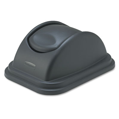 Rubbermaid Commercial FG306700BLA Rectangular Free-Swinging Plastic Lids, Black RCP306700BK