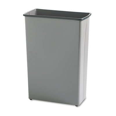 Safco Rectangular Wastebasket, Steel, 22gal, Charcoal SAF9618CH