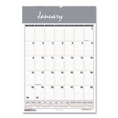 House of Doolittle Recycled Bar Harbor Wirebound Monthly Wall Calendar, 12 x 17, 2021 HOD332