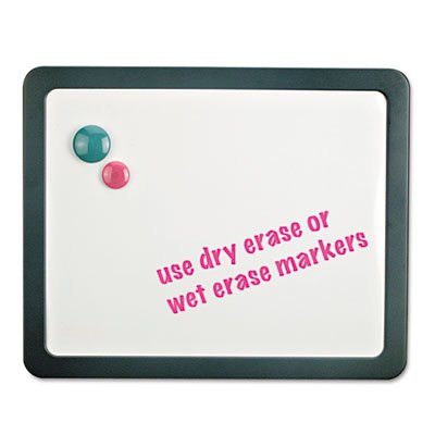 UNV08165 Recycled Cubicle Dry Erase Board, 15 7/8 x 12 7/8, Charcoal, with Three Magnets UNV08165