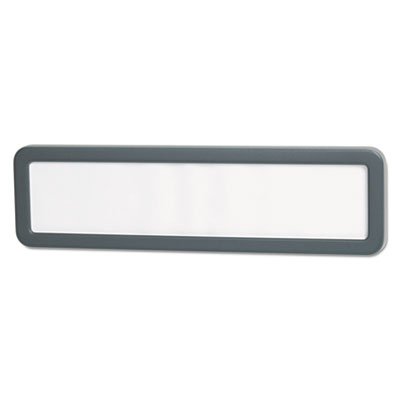 UNV08223 Recycled Cubicle Nameplate with Rounded Corners, 9 1/8 x 2 1/4, Charcoal UNV08223