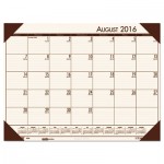 HOD012541 Recycled EcoTones Academic Desk Pad Calendar, 18.5x13, Brown Corners, 2016-2017 HOD012541