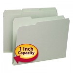 Smead Recycled Folder, One Inch Expansion, 1/3 Top Tab, Letter, Gray Green, 25/Box SMD13230