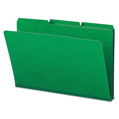 Smead Recycled Folder, One Inch Expansion, 1/3 Cut Top Tab, Legal, Green, 25/Box SMD22546