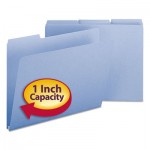 Smead Recycled Folders, One Inch Expansion, 1/3 Cut Top Tab, Letter, Blue 25/Box SMD21530