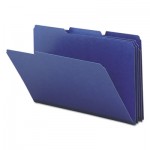 Smead Recycled Folders, One Inch Expansion, 1/3 Top Tab, Legal, Dark Blue, 25/Box SMD22541