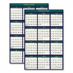 House of Doolittle Recycled Four Seasons Reversible Business/Academic Wall Calendar, 24 x 37, 2021-2022 HOD390
