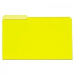 UNV15304 Recycled Interior File Folders, 1/3 Cut Top Tab, Legal, Yellow, 100/Box UNV15304