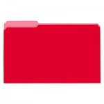 UNV15303 Recycled Interior File Folders, 1/3 Cut Top Tab, Legal, Red, 100/Box UNV15303