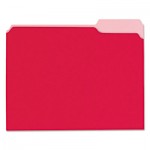 UNV12303 Recycled Interior File Folders, 1/3 Cut Top Tab, Letter, Red, 100/Box UNV12303