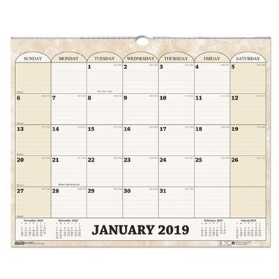 House of Doolittle Recycled Monthly Horizontal Wall Calendar, 14 7/8 x 12, 2018 HOD319