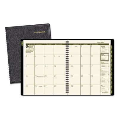 At-A-Glance 70120G0509 Recycled Monthly Planner, 6 7/8 x 8 3/4, Black, 2016 AAG70120G05