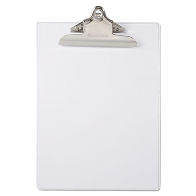 Saunders Recycled Plastic Clipboard with Ruler Edge, 1" Clip Cap, 8 1/2 x 12 Sheet, Clear SAU21803