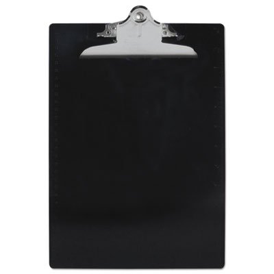 Saunders Recycled Plastic Clipboards, 1" Capacity, Holds 8 1/2w x 12h, Black SAU21603