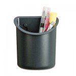 UNV08193 Recycled Plastic Cubicle Pencil Cup, 4 1/4 x 2 1/2 x 5, Charcoal UNV08193