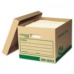 UNV28223 Recycled Record Storage Box, Letter/Legal, 12 x 15 x 10, Kraft, 12/Carton UNV28223