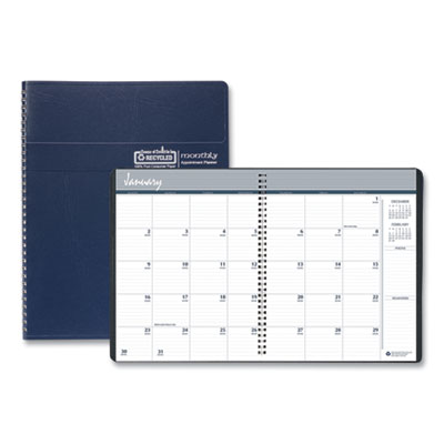 House of Doolittle Recycled Ruled Monthly Planner, 14-Month Dec.-Jan., 11 x 8.5, Blue, 2020-2022 HOD26207