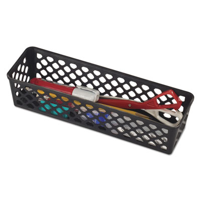 Officemate Recycled Supply Basket, 10.125" x 3.0625" x 2.375", Black, 3/Pack OIC26200