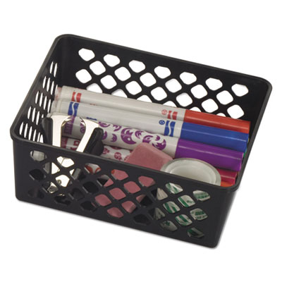 Officemate Recycled Supply Basket, 6.125" x 5" x 2.375", Black, 3/Pack OIC26201