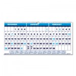 House of Doolittle Recycled Three-Month Horizontal Wall Calendar, 17 x 8, 14-Month, 2020-2022 HOD3647