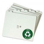 Smead Recycled Top Tab File Guides, Alpha, 1/5 Tab, Pressboard, Letter, 25/Set SMD50376