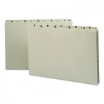 Smead Recycled Top Tab File Guides, Alpha, 1/5 Tab, Pressboard, Legal, 25/Set SMD52376