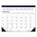 House of Doolittle Recycled Two-Color Monthly Desk Pad Calendar, 18.5 x 13, 2021 HOD1506