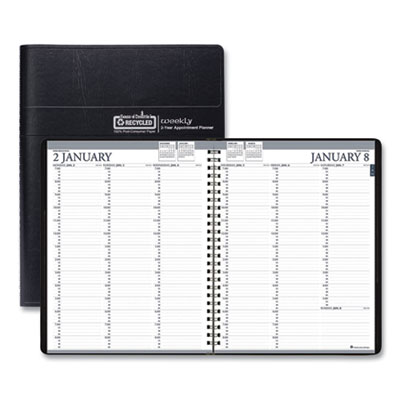 House of Doolittle 2720-02 Recycled Two-Year Professional Weekly Planner, 11 x 8.5, Black, 2021-2022 HOD272002