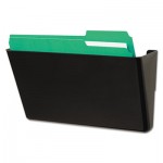 UNV08122 Recycled Wall File, Add-On Pocket, Plastic, Black UNV08122