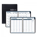 House of Doolittle 283-02 Recycled Wirebound Weekly/Monthly Planner, 11 x 8.5, Black Leatherette, 2021 HOD28302