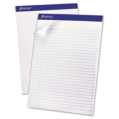 Ampad Recycled Writing Pads, 8 1/2 x 11 3/4, White, 50 Sheets, Dozen TOP20170
