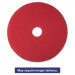 MCO 08389 Red Buffer Floor Pads 5100, Low-Speed, 14", 5/Carton MMM08389