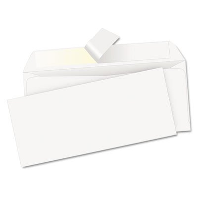 Quality Park Redi-Strip Envelope, Contemporary, #10, White, 500/Box QUA69022