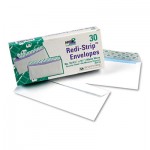 Quality Park Redi-Strip Security Tinted Envelope, Contemporary, #10, White, 30/Box QUA69112