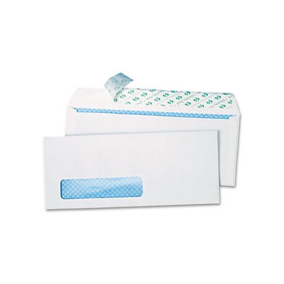 Quality Park Redi-Strip Security Tinted Window Envelope, Contemporary, #10, White, 500/Box QUA69222