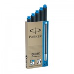 Parker Refill Cartridge for Washable Ink Fountain Pens, Blue Ink, 5/Pack PAR3016031PP