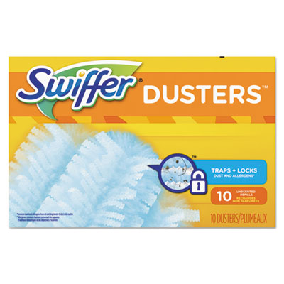 Swiffer 21459 Refill Dusters, Dust Lock Fiber, Light Blue, Unscented, 10/Box, 4 Box/Carton PGC21459CT