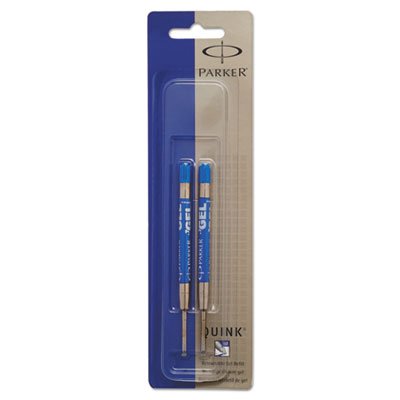 Parker Refill for Gel Ink Roller Ball Pens, Medium, Blue Ink, 2/Pack PAR30526PP