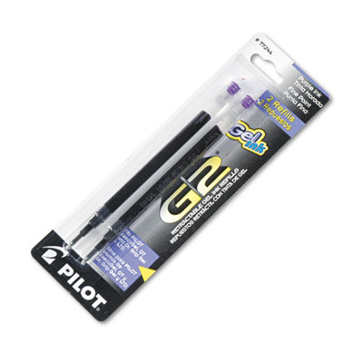 Pilot Refill for Pilot Gel Pens, Fine Point, Purple Ink, 2/Pack PIL77244