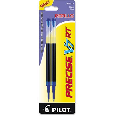 Pilot Refill for Precise V7 RT Rolling Ball, Fine, Blue Ink, 2/Pack PIL77279