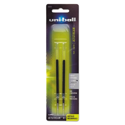 Uni-Ball Refill for uni-ball JetStream RT Pens, Bold, Black Ink, 2/Pack SAN35972
