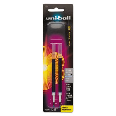 Uni-Ball Refill for uni-ball Signo Gel 207, Medium, Blue Ink, 2/Pack SAN71207PP