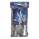 REF320KN Reflections Heavyweight Plastic Utensils, Knife, Silver, 7 1/2", 40/Pack WNAREF320KNPK