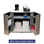 VF35157 Refreshment Stand, Two-Shelf, 29 1/2w x 21d x 33h, Black/White VRT35157
