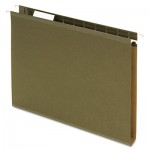 Pendaflex Reinforced 1" Extra Capacity Hanging Folders, Letter, Standard Green, 25/Box PFX4152X1