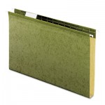 Pendaflex Reinforced 1" Extra Capacity Hanging Folders, Legal, Standard Green, 25/Box PFX4153X1